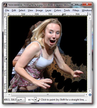 Слегка неаккуратная закрашенная область
