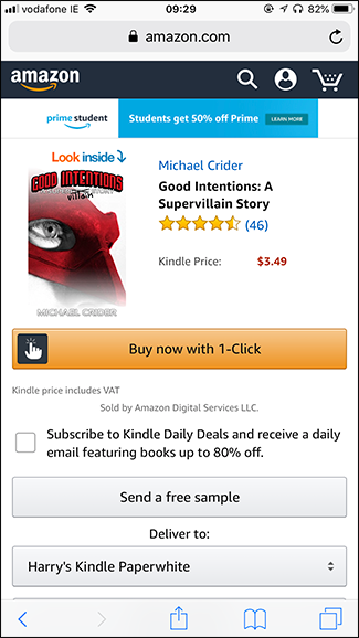 Страница электронной книги — пример выбора книги