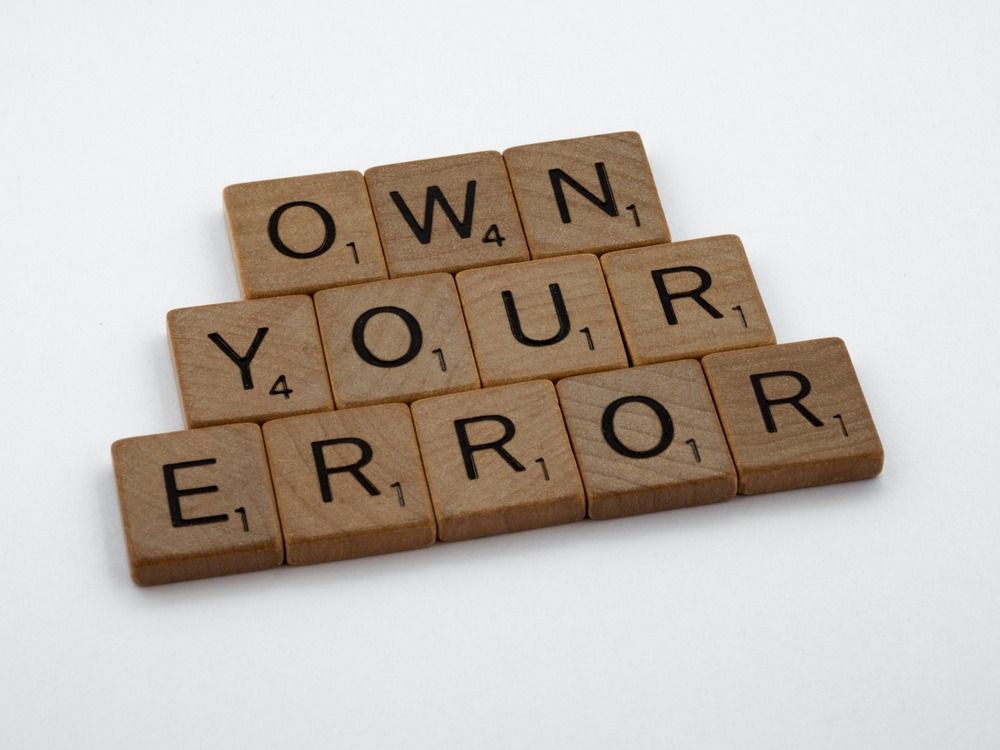 Иллюстрация: владение ошибкой, символика «own your error»