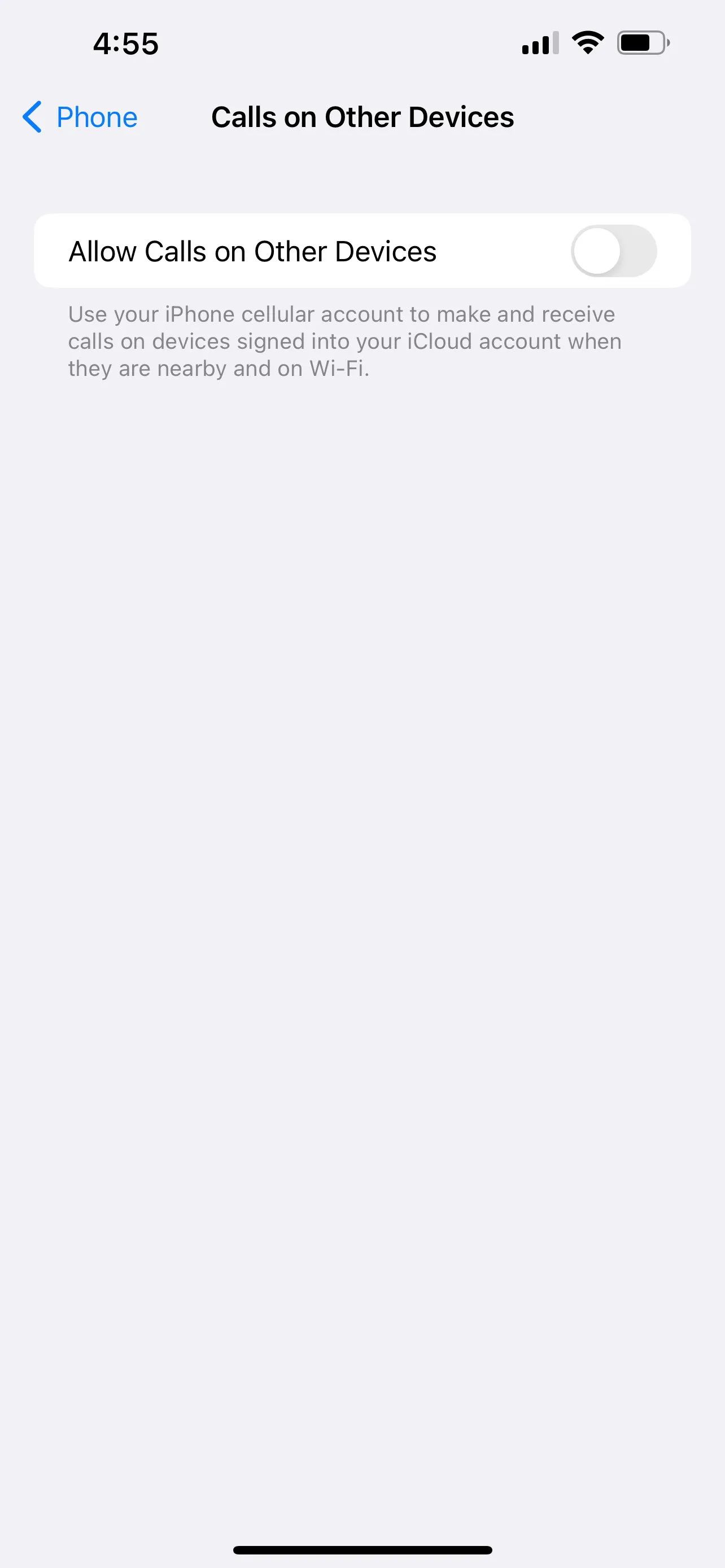 Настройка Разрешать звонки на других устройствах в iPhone