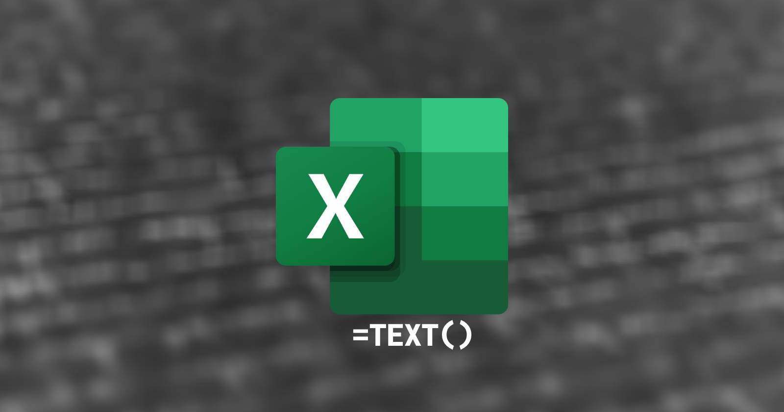 Логотип Excel с иконкой функции TEXT