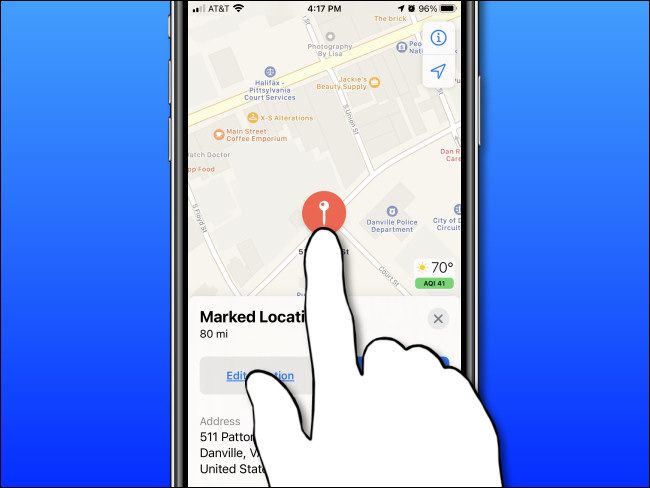 Широта и долгота в Apple Maps