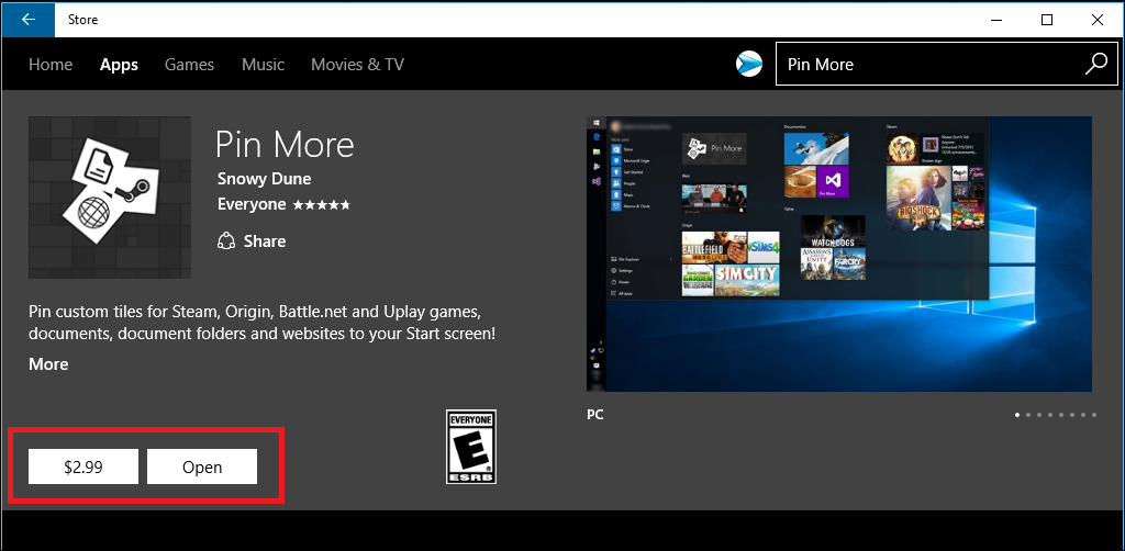 Варианты версии приложения и цена
