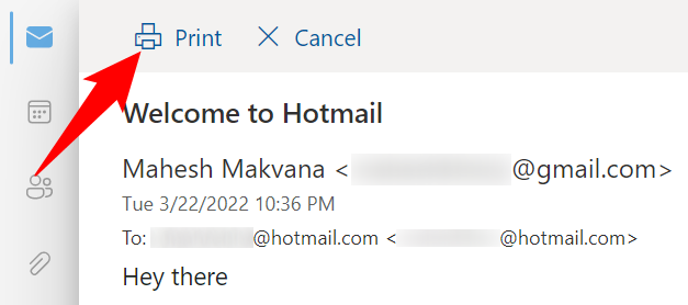 Выберите Печать в верхнем левом углу.