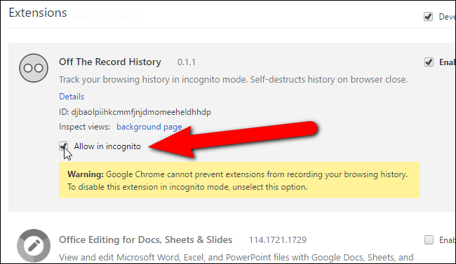 Пункт меню Новое окно в режиме инкогнито в Chrome