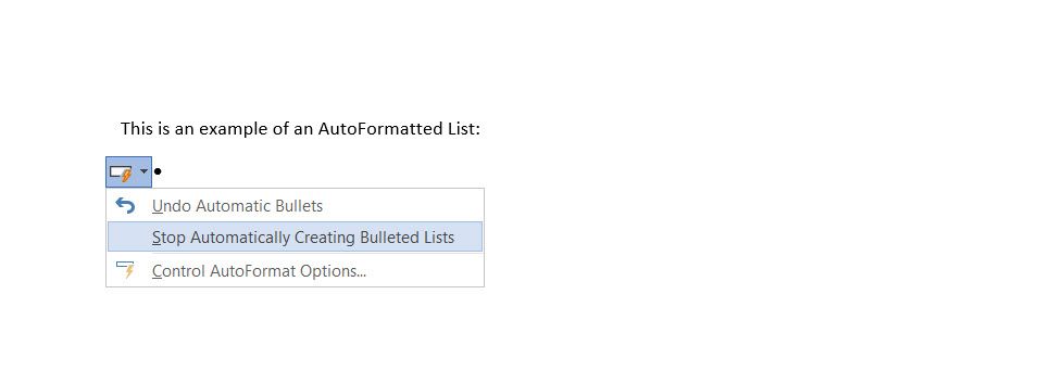 Автоформатированный список в Word