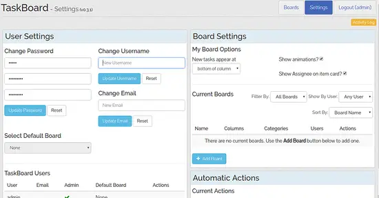 Создание новой доски в TaskBoard