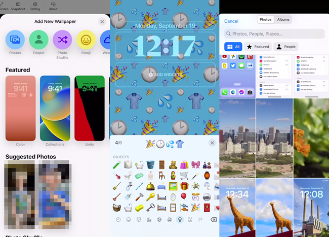 Варианты обоев для выбора.