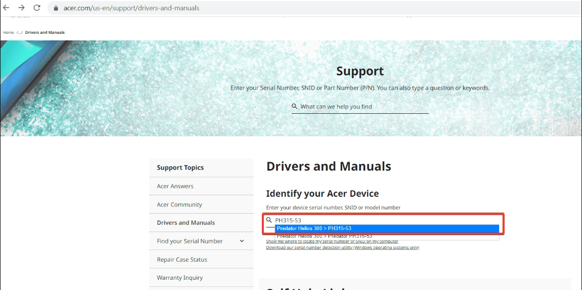 Скачать Acer PredatorSense на Windows 11