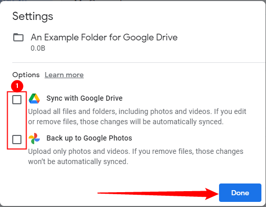 Untick both syncing options, then click 