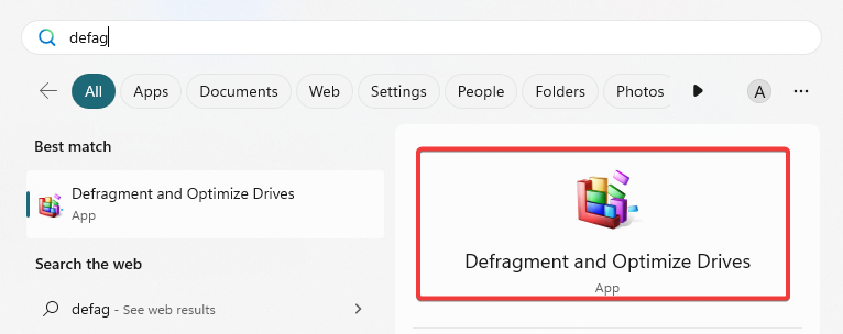 Defragment and Optimize Drives
