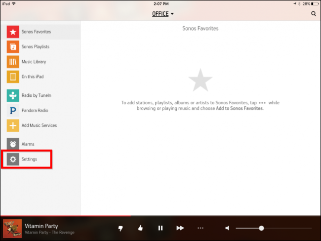 Регистрация устройства и проверка обновлений в приложении Sonos