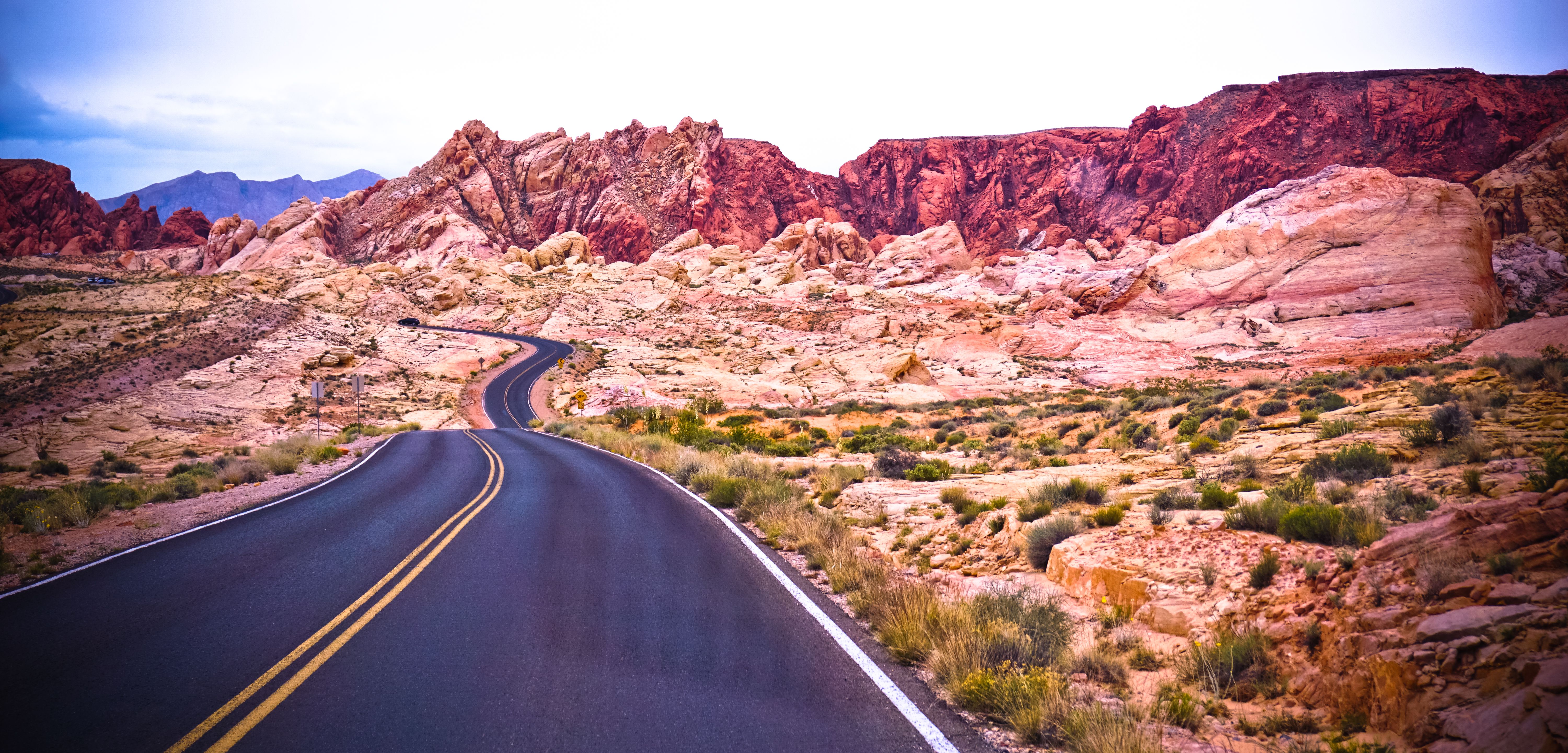 Широкий пейзаж Долины Огня