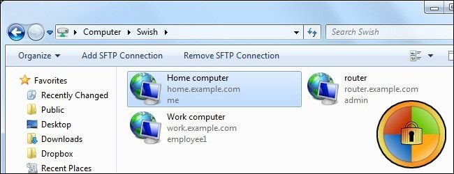 Интеграция SFTP в Проводник Windows