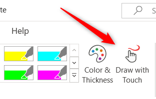 Опция Draw with Touch