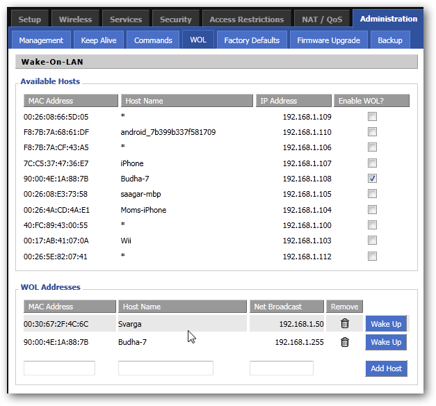 Схема Wake-on-LAN: маршрутизатор отправляет магические пакеты на компьютеры в локальной сети