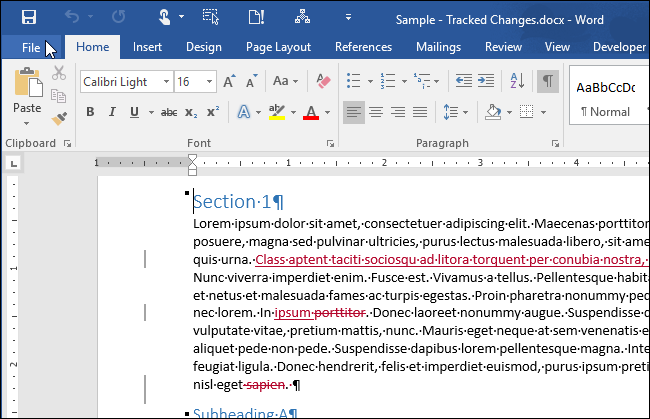 Распечатать Word без меток исправлений