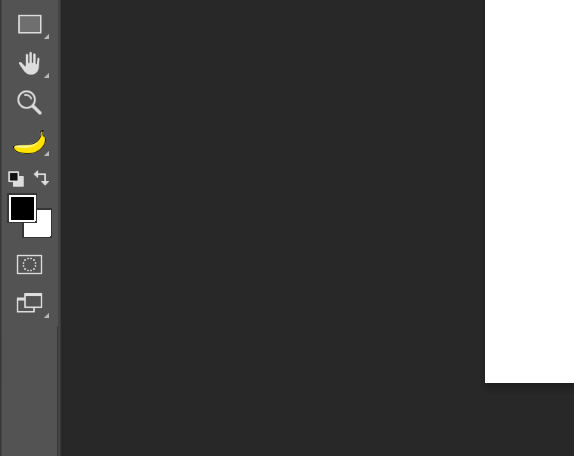 Значок банана в Photoshop.