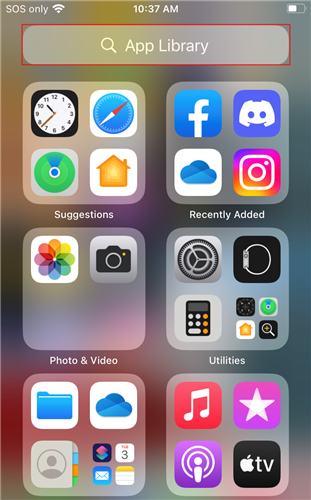 Поле «Библиотека программ» показывает приложения в категориях и список по алфавиту. 