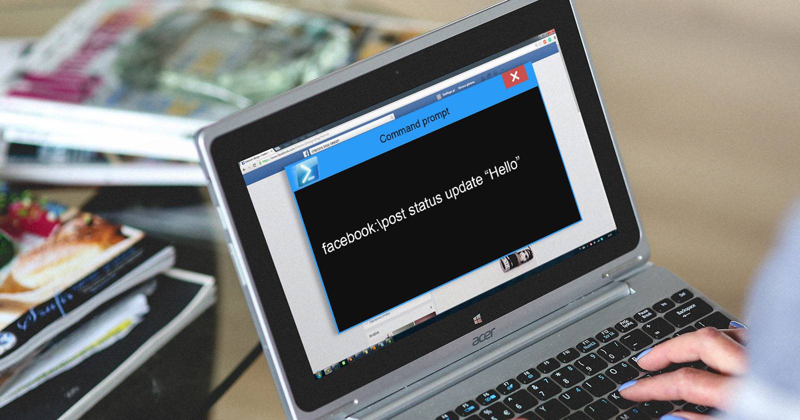 Отправлять пост в Facebook из командной строки