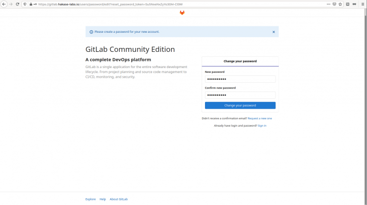 Сброс пароля root в GitLab