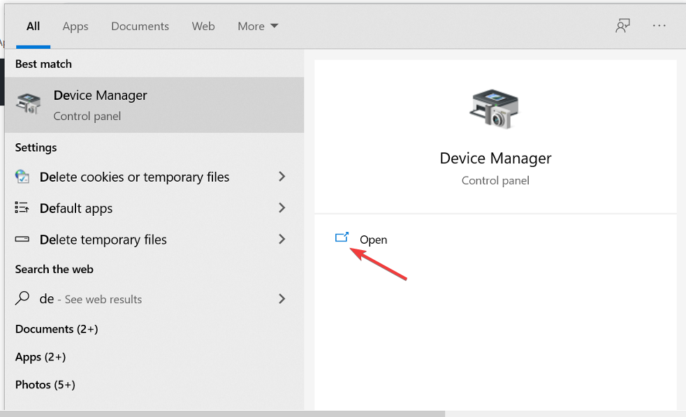 Поиск: Диспетчер устройств в Windows 10