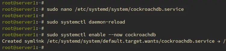 Настройка и запуск systemd сервиса cockroachdb