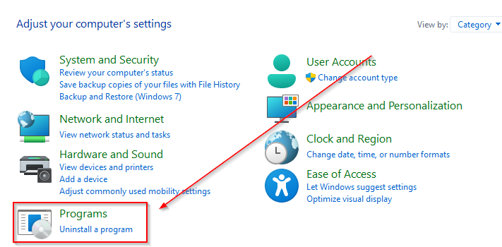 Список установленных программ в Windows