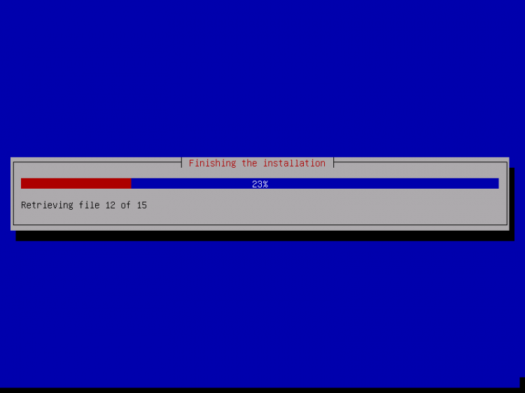 Завершение установки Debian 11