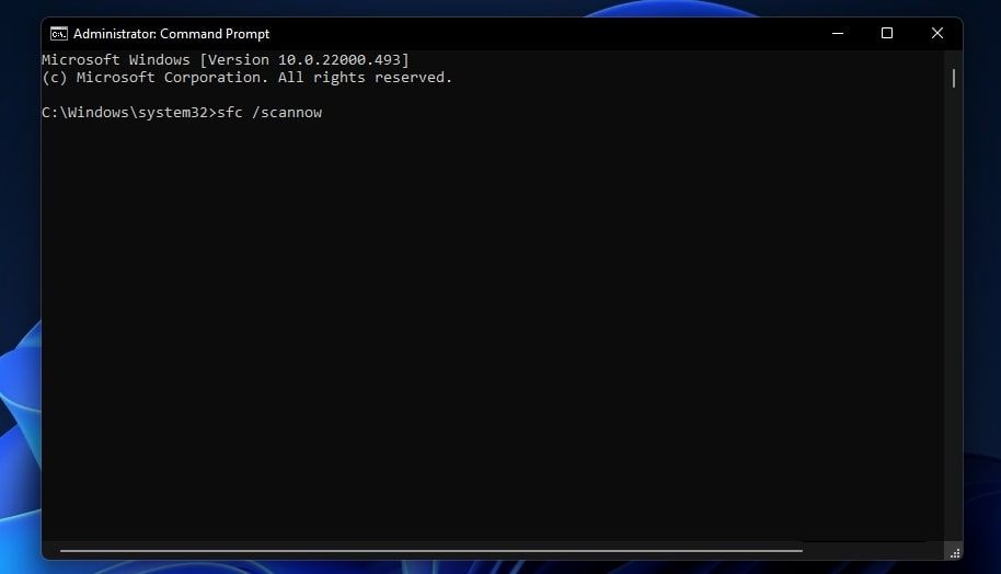 Команда sfc /scannow