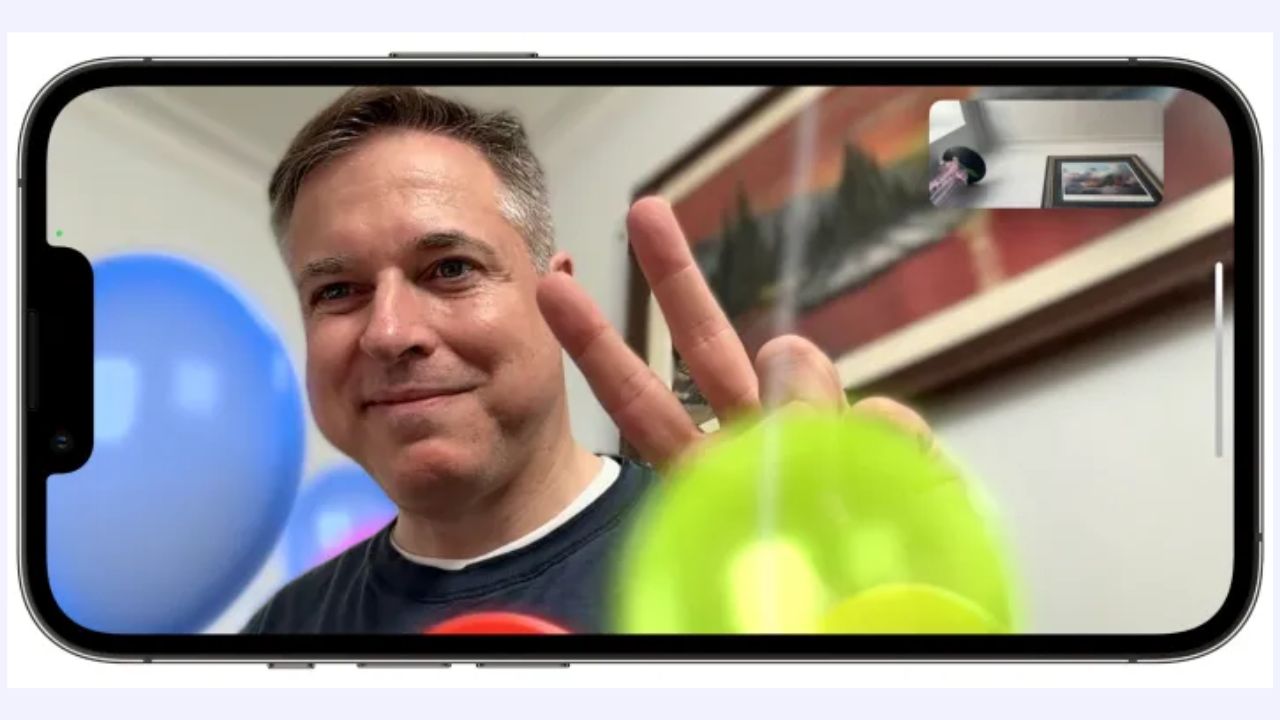 Efectos de globos en FaceTime con gesto