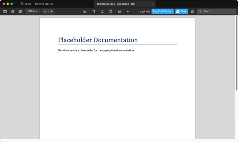PDF Expert с открытым PDF на экране