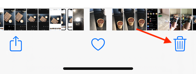 Нажмите кнопку «Удалить» (значок корзины) в правом нижнем углу, чтобы удалить медиа.