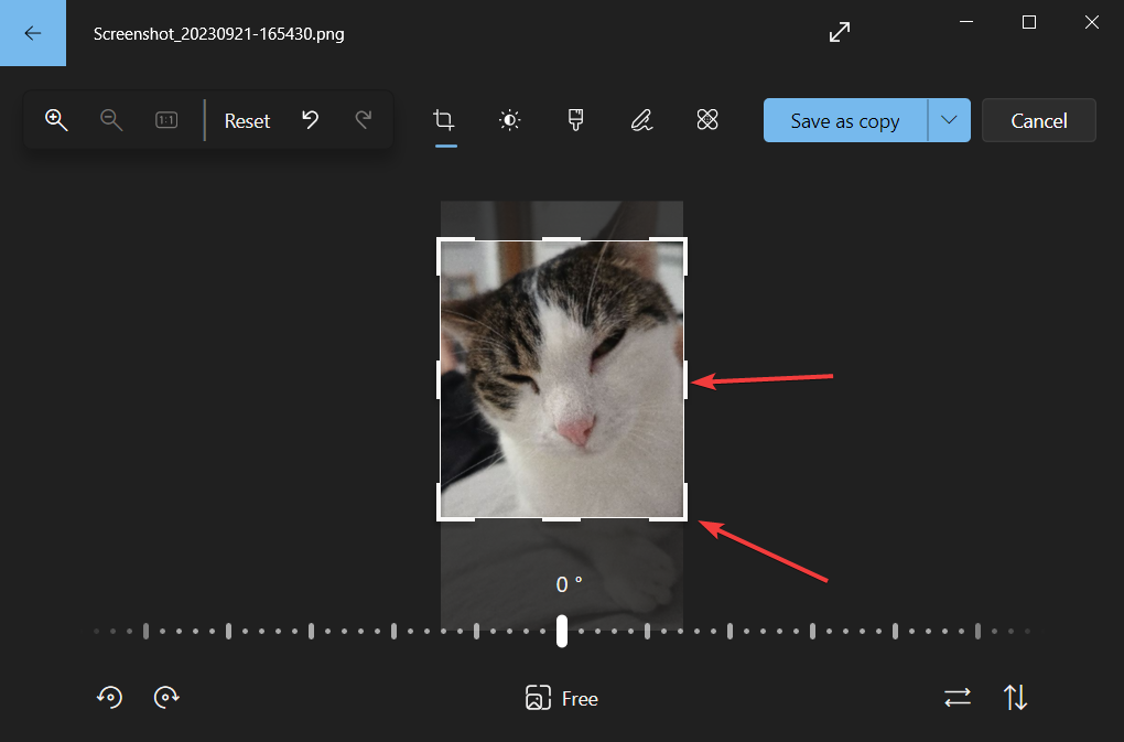Перетаскивание областей в Photos