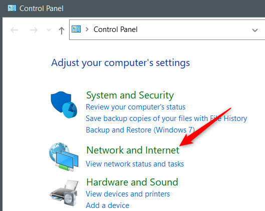 Нажмите Сеть и Интернет.