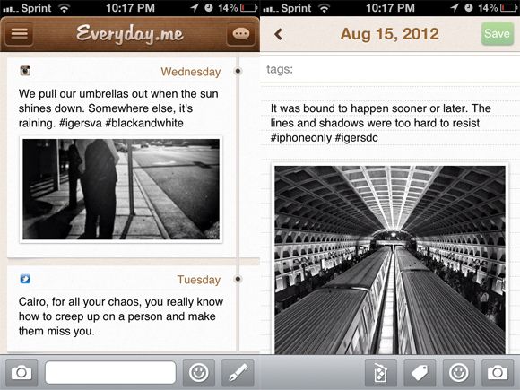 Экраны приложения Everyday.me