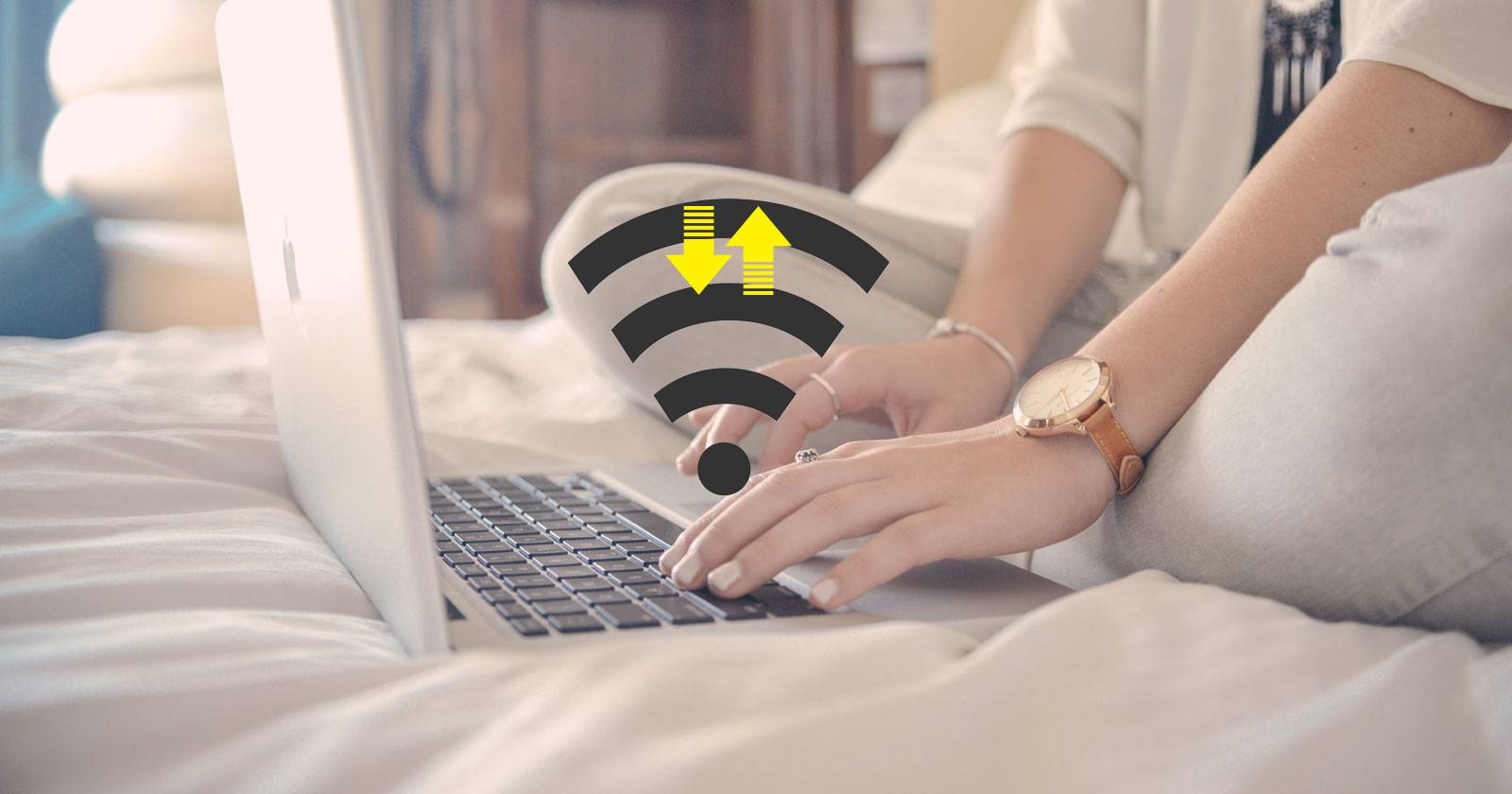 Ноутбук с символом Wi‑Fi