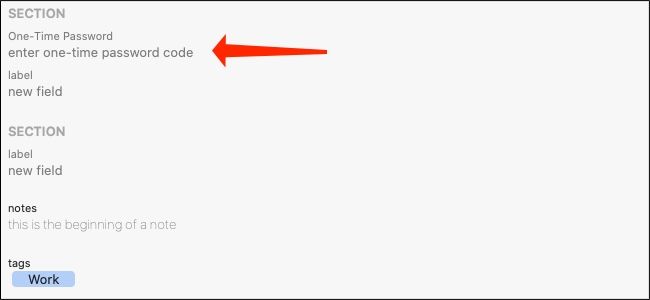 Вставьте секретный ключ в поле для одноразового пароля чтобы 1Password начал генерировать коды
