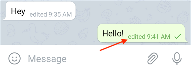 Отредактированное сообщение в Telegram