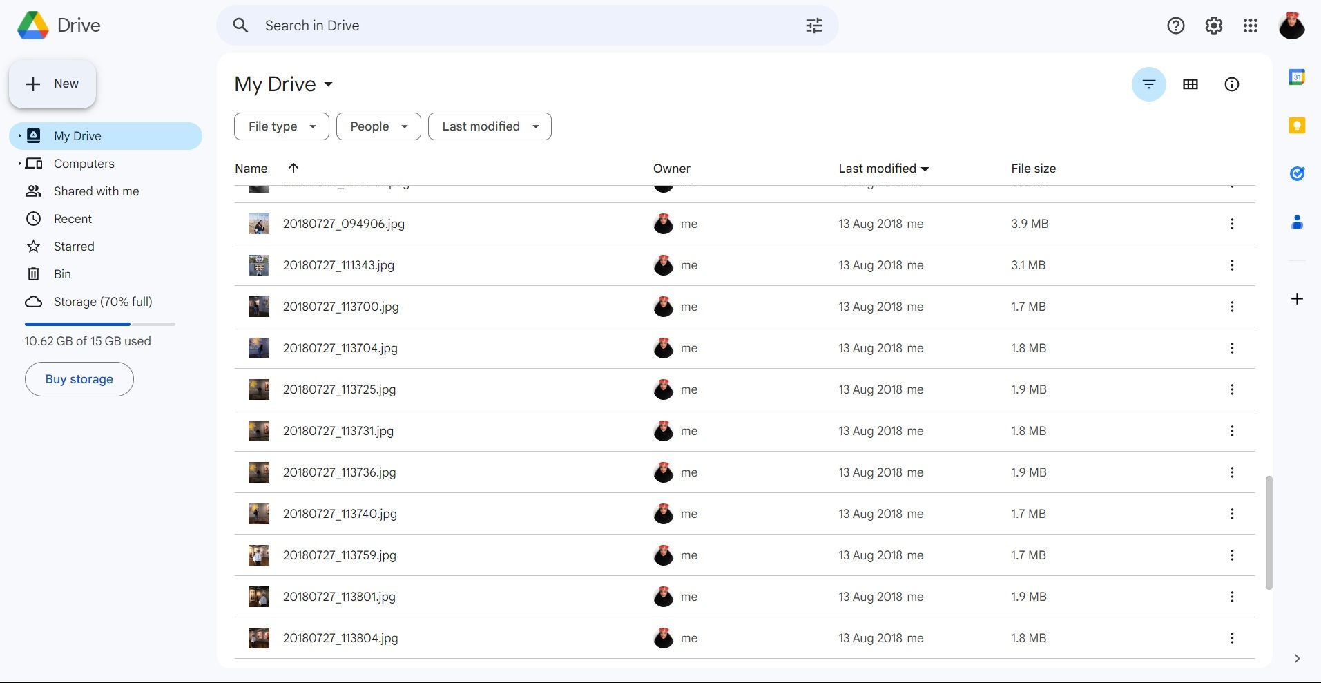 Меню создания нового документа в Google Drive
