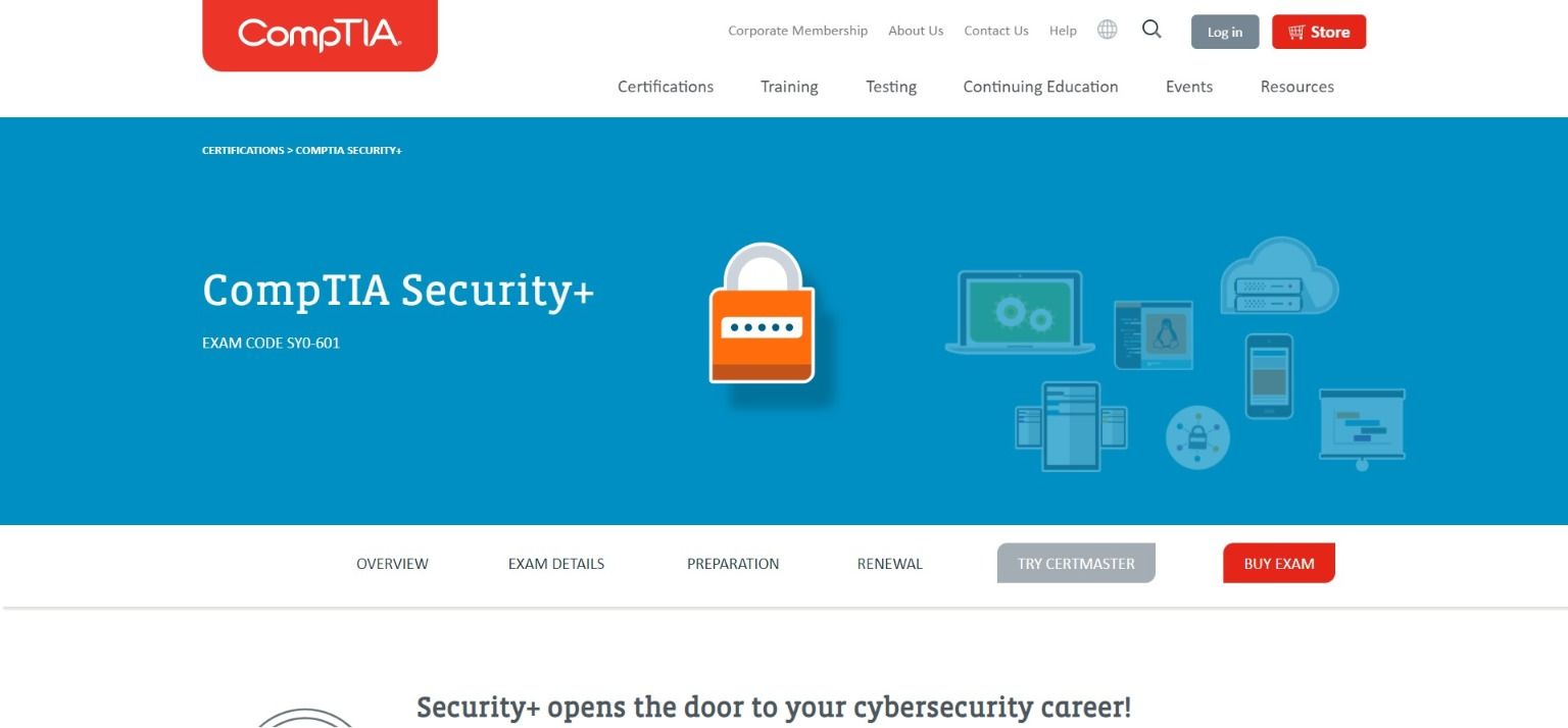 страница CompTIA Security+