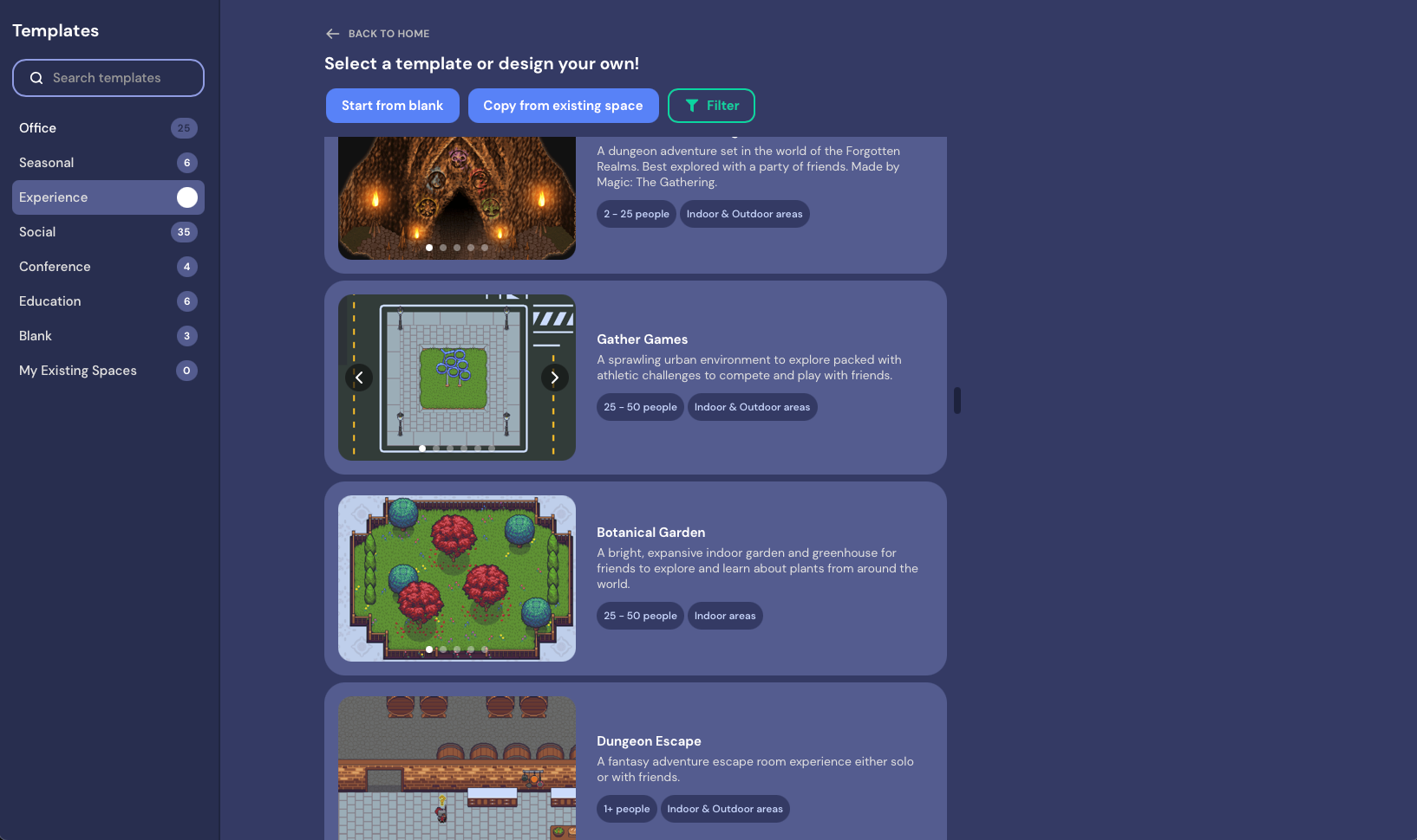 Шаблоны Gather Town