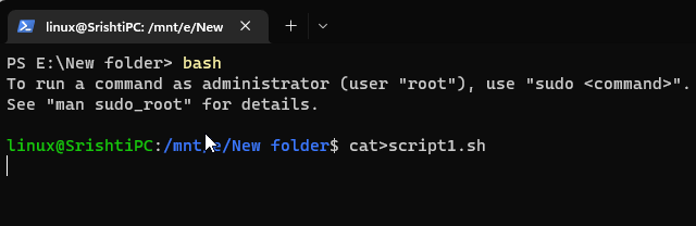 catscript - create script