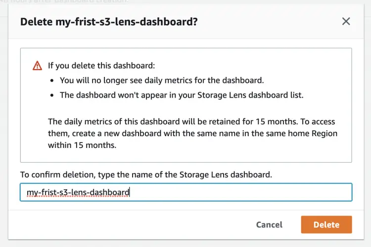 Подтверждение удаления дашборда с полем ввода имени