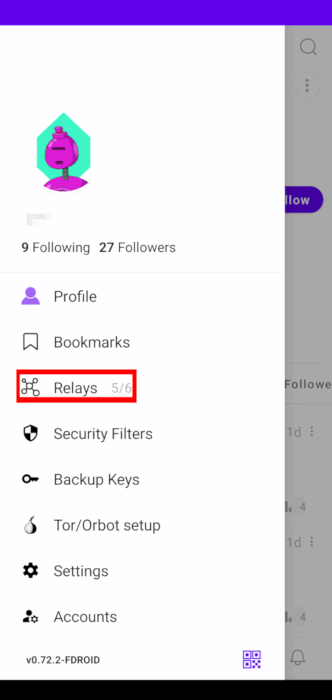 Раздел Relays в Amethyst.
