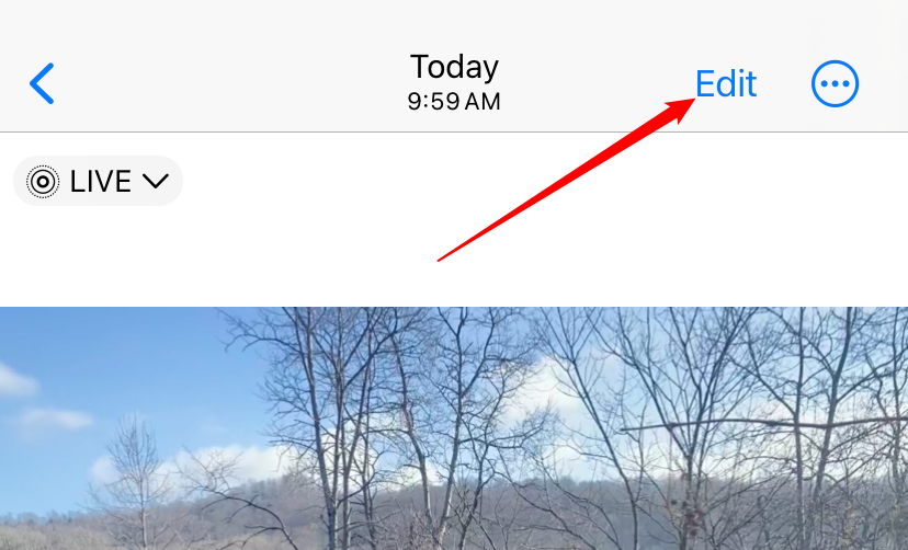 Нажмите кнопку «Править» в углу экрана