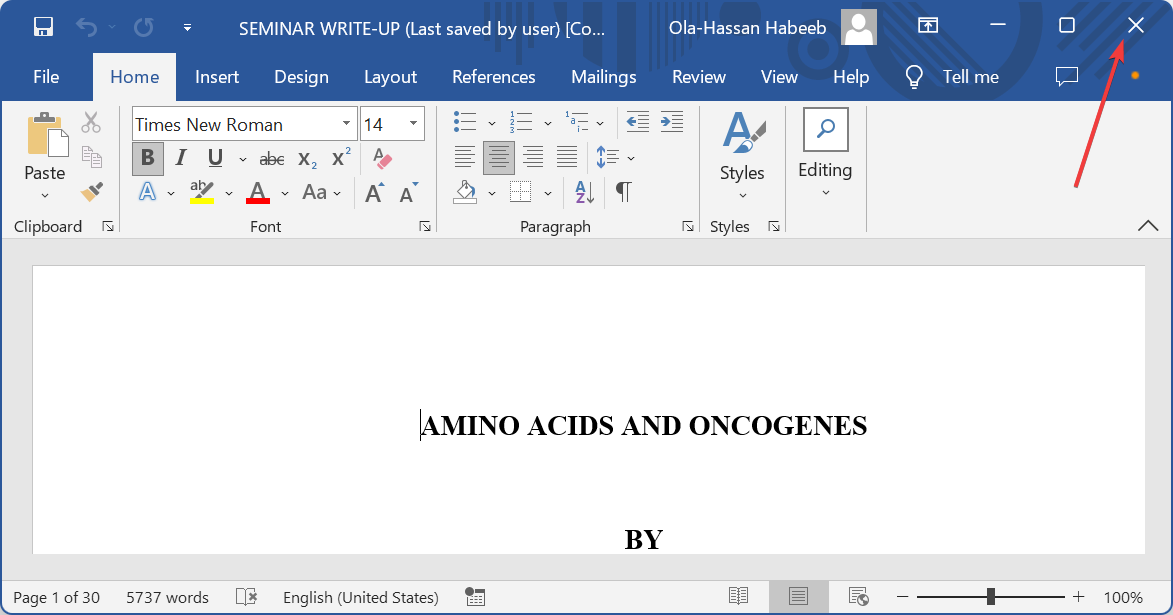 Закрытие Word удерживая Ctrl, чтобы сохранить размер окна