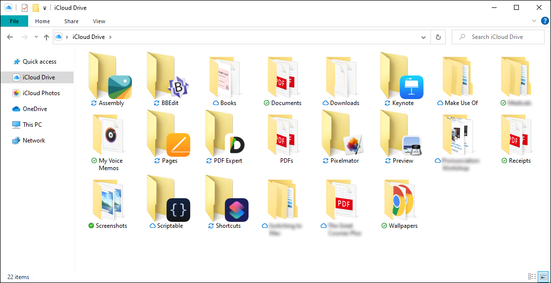 iCloud Drive в проводнике Windows