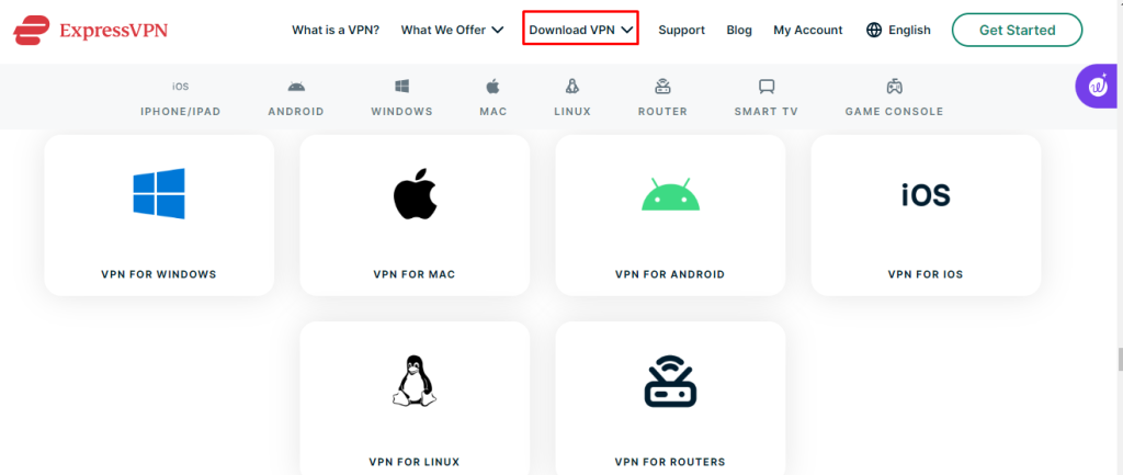 Приложения ExpressVPN для разных устройств