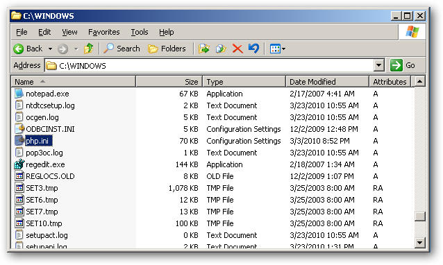 Конфигурация php.ini и путь до расширений